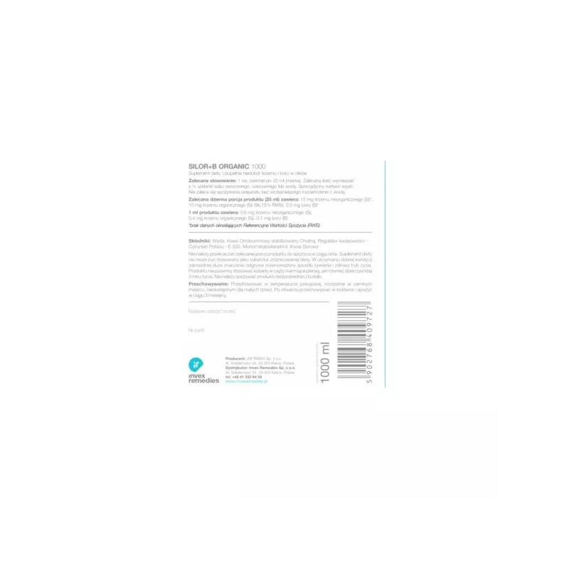 Ir Silor+B Krzem Z Borem i Jodem 1L Nowa Formuła Ir Silor+B Krzem Z Borem i Jodem 1L Nowa Formuła