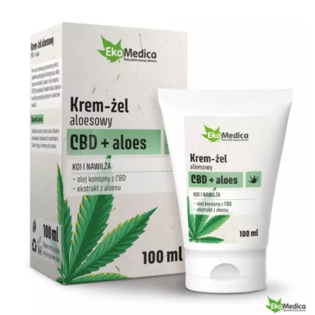 Ekamedica Krem żel CBD i Aloes 100 ml koi skórę