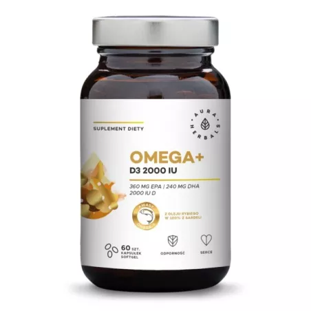 Aura Herbals Omega Witamina D3 2000 IUi 60