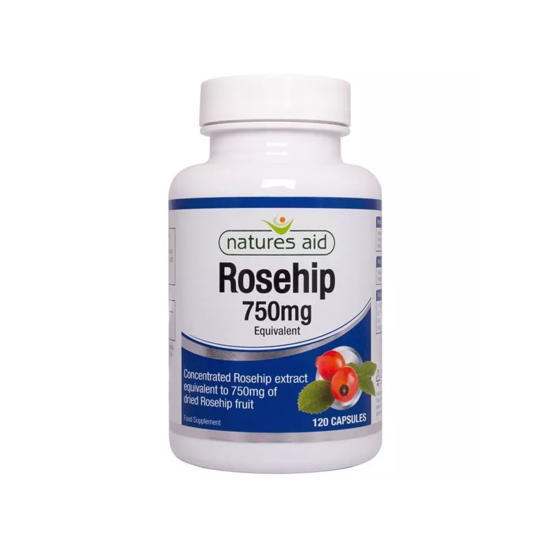 Natures Aid Rosehip 750 mg 120 kap dzika róża