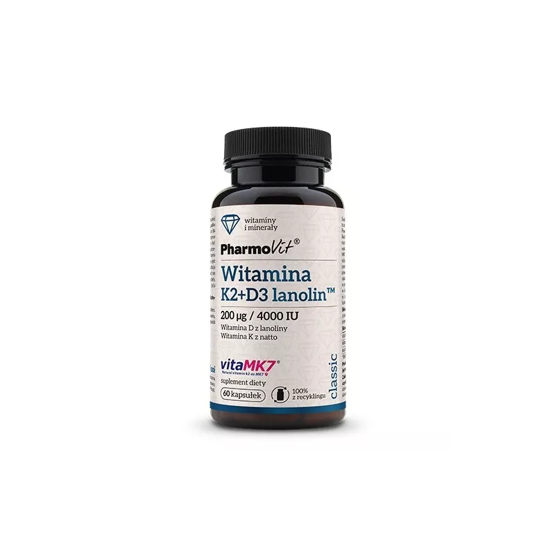 Pharmovit Witamina K2 MK7+ D3 4000 60 kap Pharmovit Witamina K2 MK7+ D3 4000 60 kap