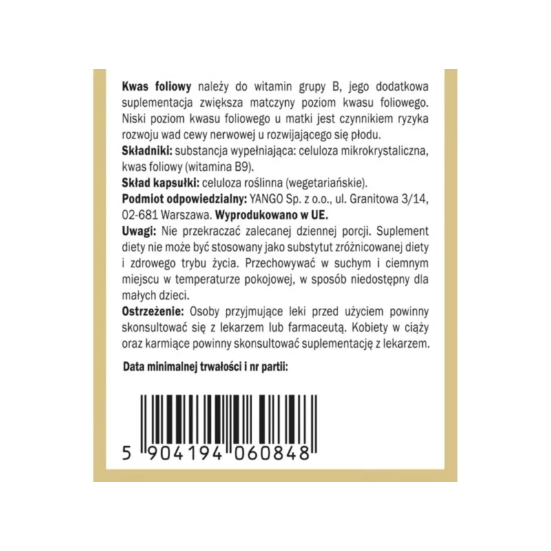 Yango Kwas Foliowy 90 k