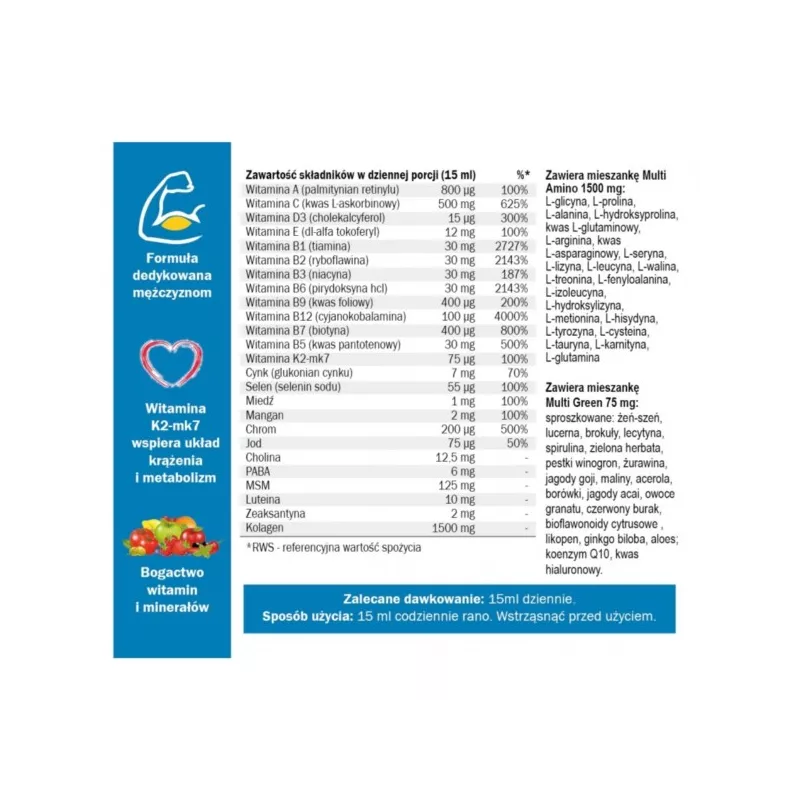 Yango Multiwitamina Dla Mężczyzn 500 Ml Yango Multiwitamina Dla Mężczyzn 500 Ml