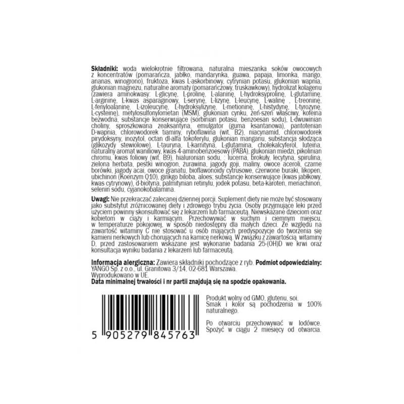 Yango Multiwitamina Dla Mężczyzn 500 Ml Yango Multiwitamina Dla Mężczyzn 500 Ml