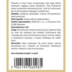 Yango Kwas Bursztynowy 90 k zwalcza wolne rodniki Yango Kwas Bursztynowy 90 k zwalcza wolne rodniki