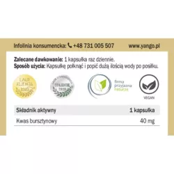 Yango Kwas Bursztynowy 90 k zwalcza wolne rodniki Yango Kwas Bursztynowy 90 k zwalcza wolne rodniki