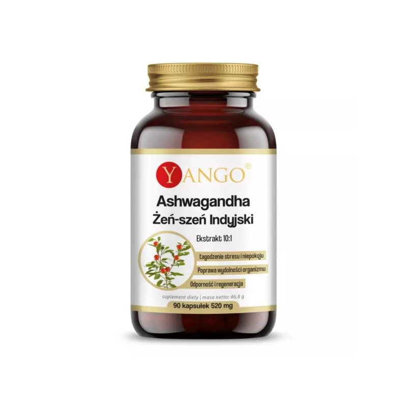 Yango Ashwagandha 90 K 430 Mg dodaje energii