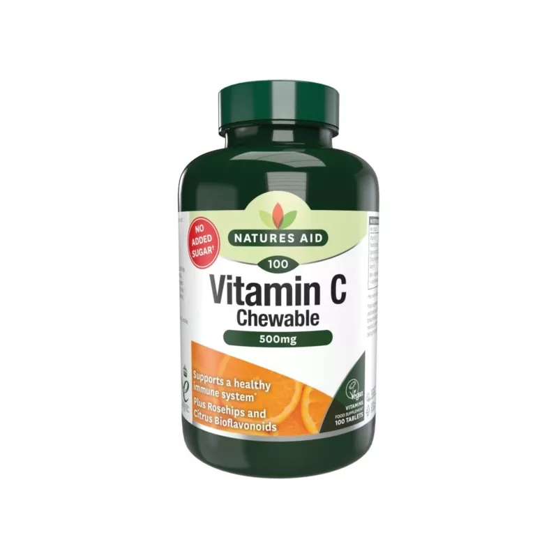Natures Aid Witamina C 500 mg do żucia 100 T