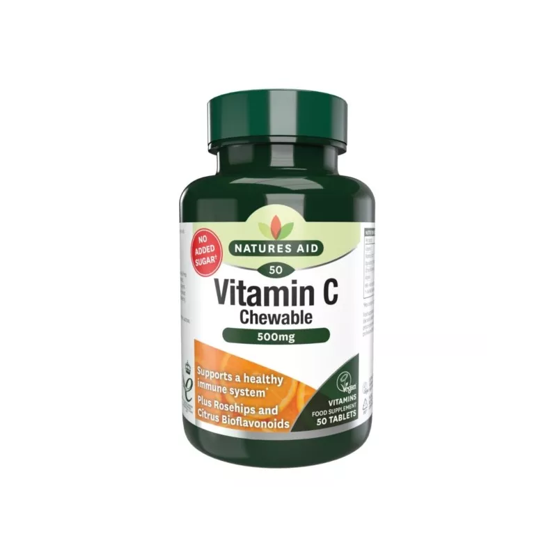 Natures Aid Witamina C 500 mg do żucia 50 T