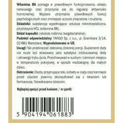 Yango Witamina B6 90 k. na stres Yango Witamina B6 90 k. na stres