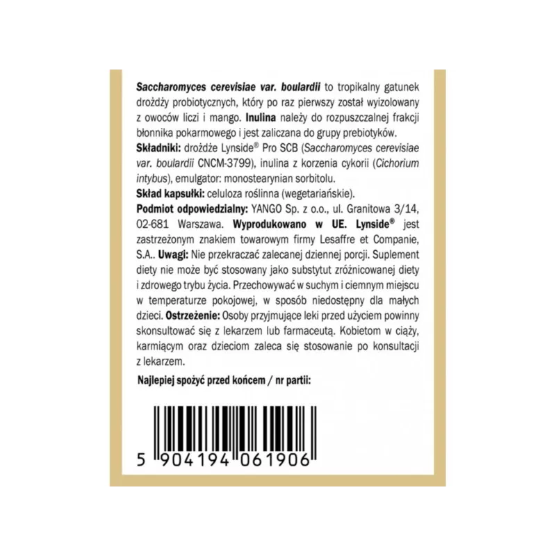 Yango Probiotyk BC-2 60 k trawienie Yango Probiotyk BC-2 60 k trawienie