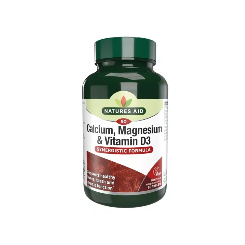 Natures Aid Wapń, Magnez, Witamina D3 90 T Natures Aid Wapń, Magnez, Witamina D3 90 T