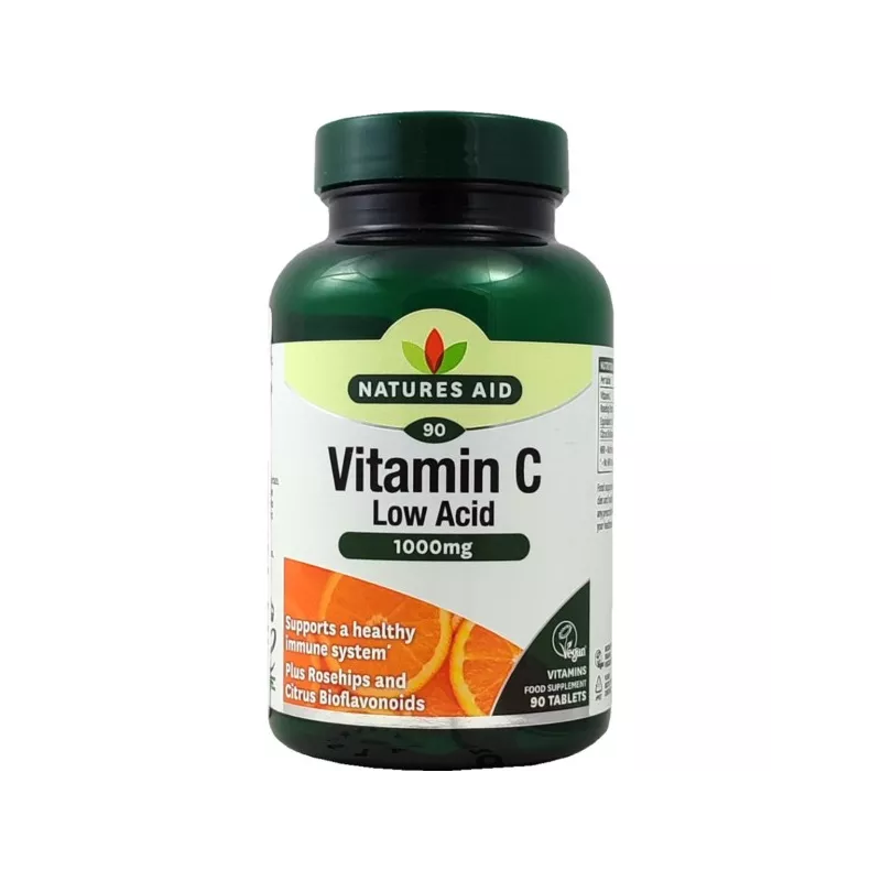 Natures Aid Witamina C 1000 Mg 90 Tab low acid