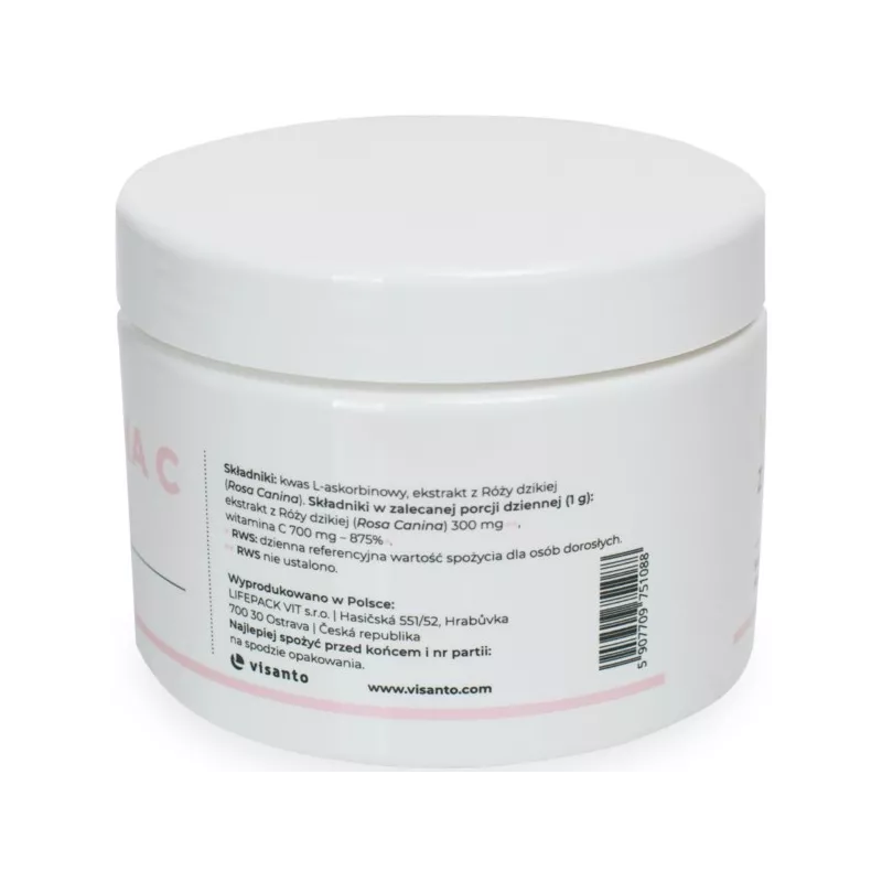 Visanto Witamina C z Dziką Różą 300 G Visanto Witamina C z Dziką Różą 300 G