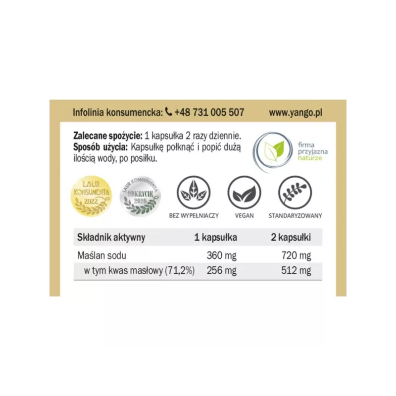 Yango Maślan Sodu 90 k na jelita