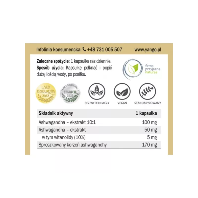 Yango Ashwagandha 3 formy 90 k Yango Ashwagandha 3 formy 90 k