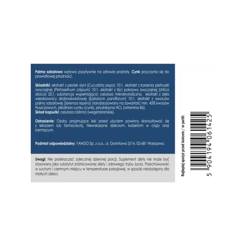 Panaseus Zdrowa Prostata 50 kapsułek Panaseus Zdrowa Prostata 50 kapsułek