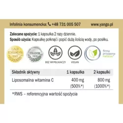 Yango Liposomalna Witamina C 1000 60 k Yango Liposomalna Witamina C 1000 60 k