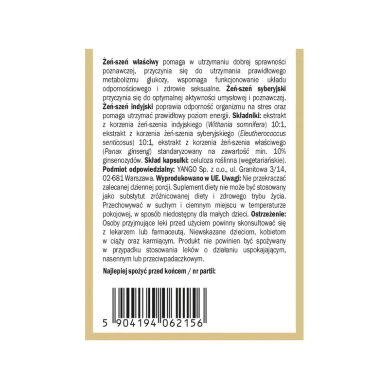 Yango Żeń-Szeń Forte 90 K