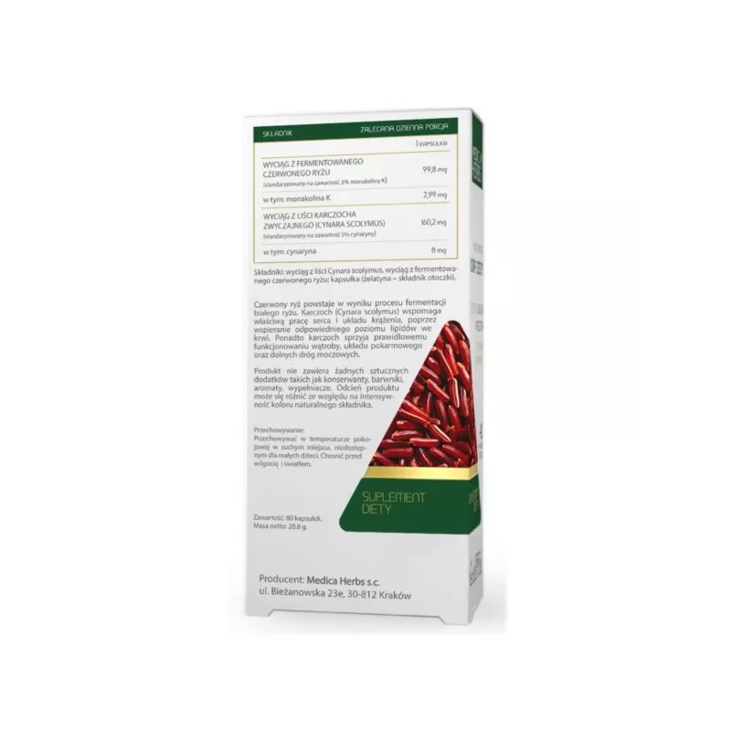 Medica Herbs Fermentowany Czerwony Ryż + Karczoch Medica Herbs Fermentowany Czerwony Ryż + Karczoch