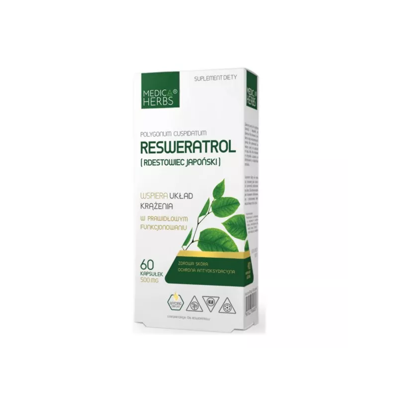 Medica Herbs Resweratrol Rdestowiec forte 40 k Medica Herbs Resweratrol Rdestowiec forte 40 k