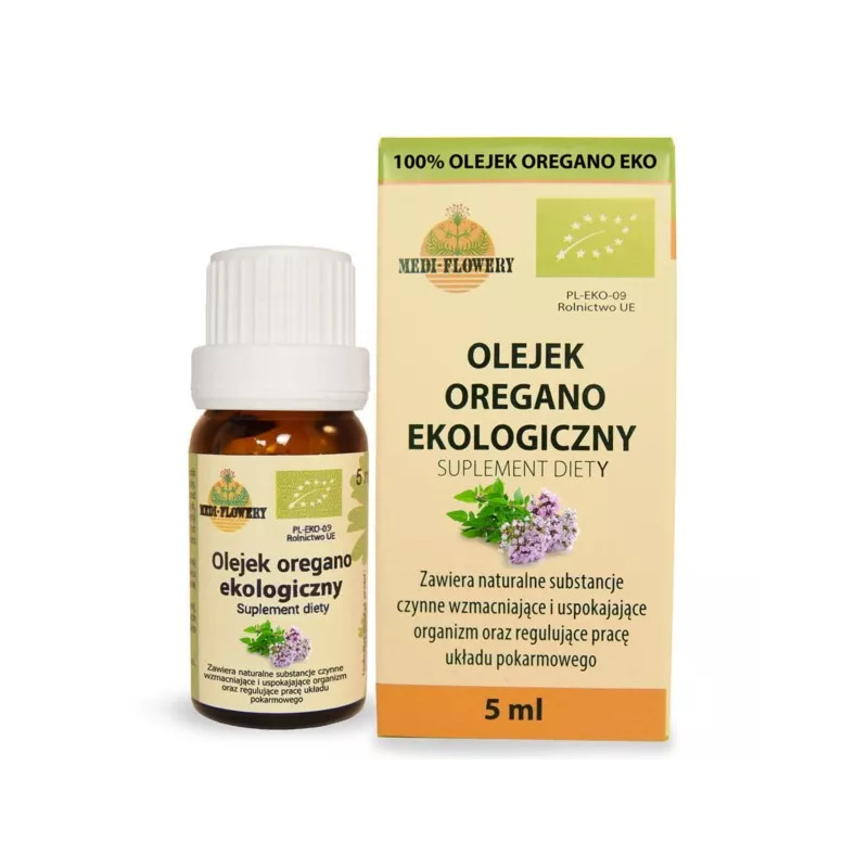 Medi-Flowery Olejek Oregano EKO 5 ml odporność