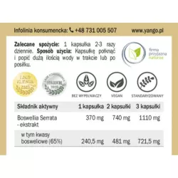 Yango Boswellia 65Tm 300 Mg 60 t Kadzidłowiec Yango Boswellia 65Tm 300 Mg 60 t Kadzidłowiec