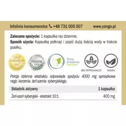 Yango Żeń-Szeń Syberyjski 90 K Sprawny umysł