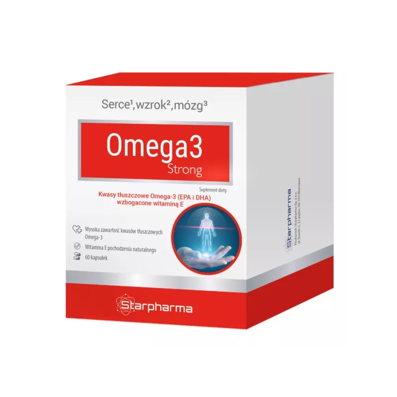 Starpharma Omega 3 Forte 60 k kwasy tłuszczowe Starpharma Omega 3 Forte 60 k kwasy tłuszczowe