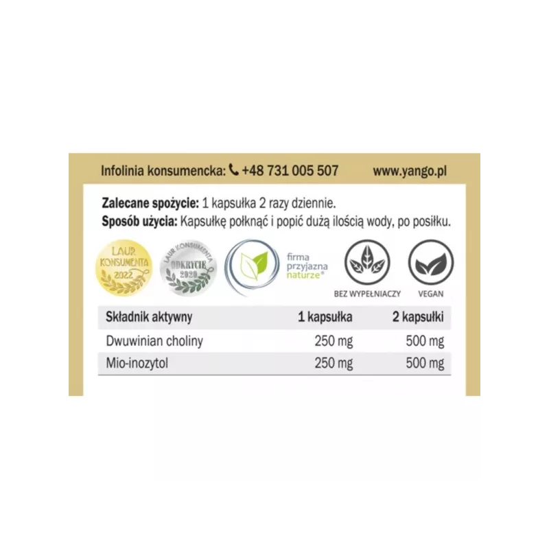Yango Cholina Inozytol 90 kap