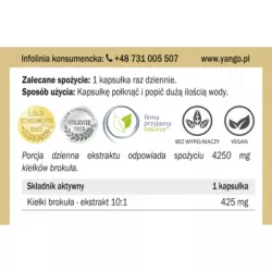 Yango Kiełki Brokuła 90 Kaps. Sulforafan Yango Kiełki Brokuła 90 Kaps. Sulforafan
