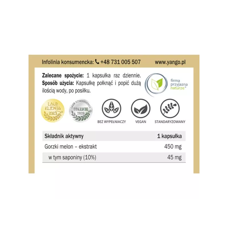 Yango Gorzki Melon 90 k dla cukrzyków Yango Gorzki Melon 90 k dla cukrzyków