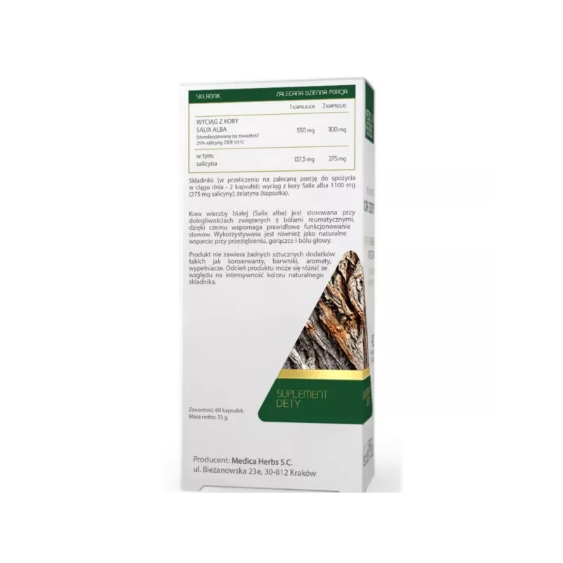 Medica Herbs Kora Wierzby 60 k Medica Herbs Kora Wierzby 60 k
