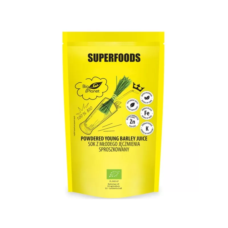 SUPERFOODS SOK Z MŁODEGO JĘCZMIENIA 150 G SUPERFOODS SOK Z MŁODEGO JĘCZMIENIA 150 G
