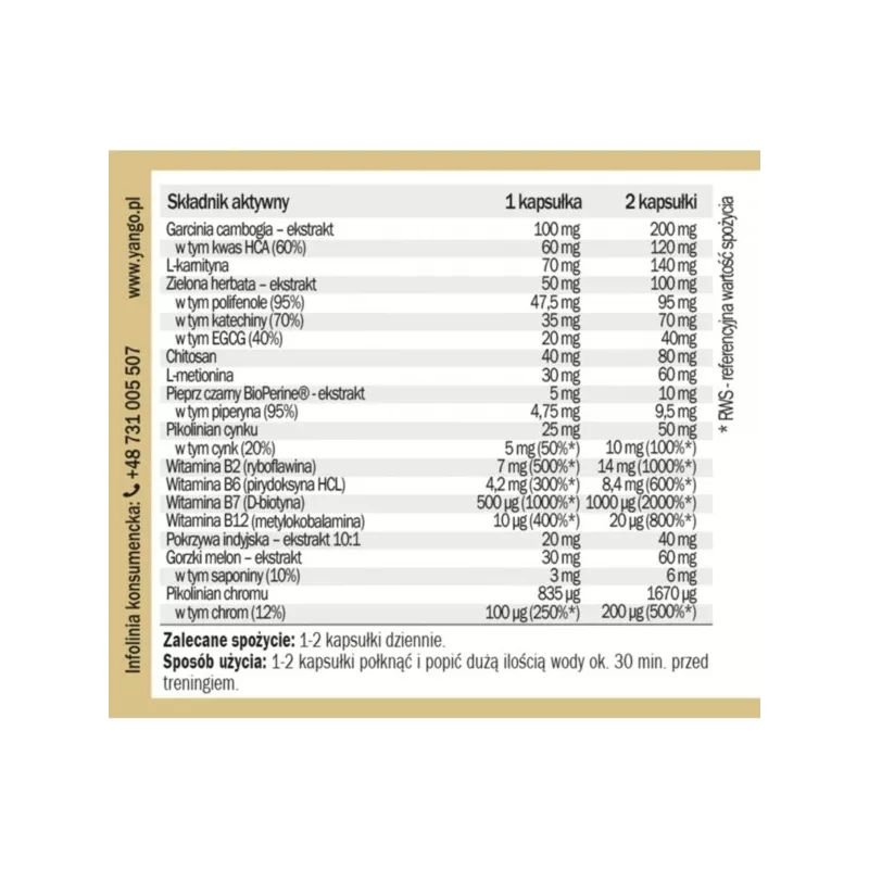 Yango Corposlim 60 K. Przyśpiesza Metabolizm Yango Corposlim 60 K. Przyśpiesza Metabolizm