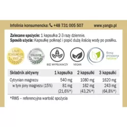 Yango Cytrynian Magnezu 90 k Yango Cytrynian Magnezu 90 k