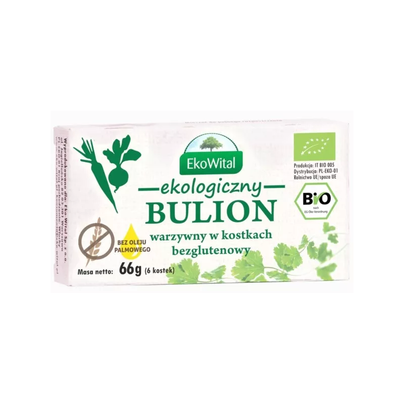 EkoWital Bulion Warzywny Bezglutenowy BIO 66 g