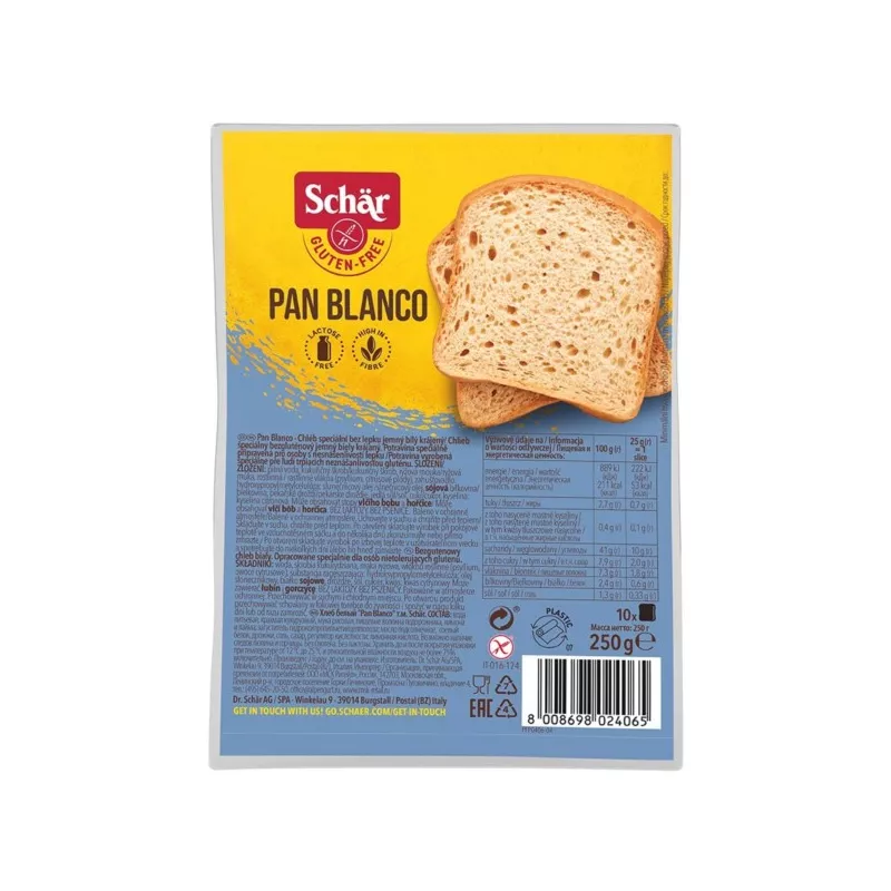 Schar Pan Blanco Chleb biały bezglutenowy 250 g