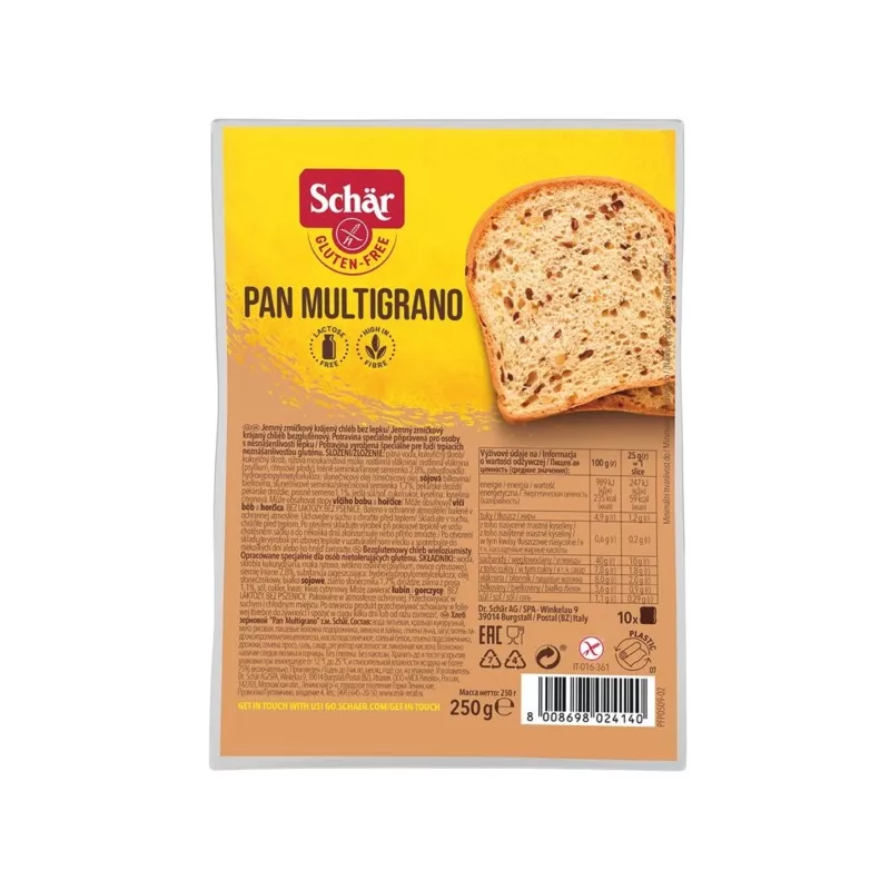 Schar Pan Multigrano Chleb wieloziarnisty 250 g