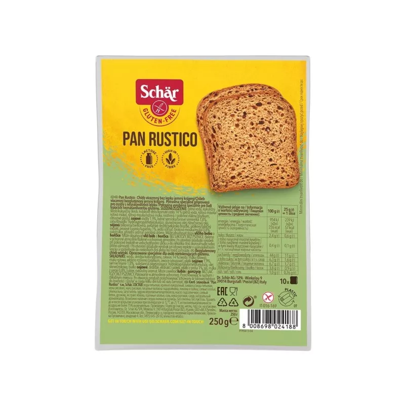 Schar Pan Rustico Chleb wiejski bezgluteowy 250 g