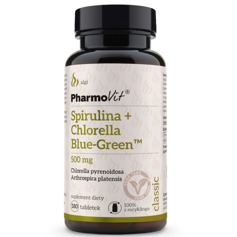 Pharmovit Spirulina + Chlorella Blue-Green 180 t.