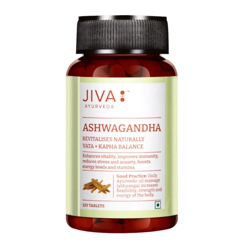 JIVA Ayurveda Ashwagandha 120 t. pamięć