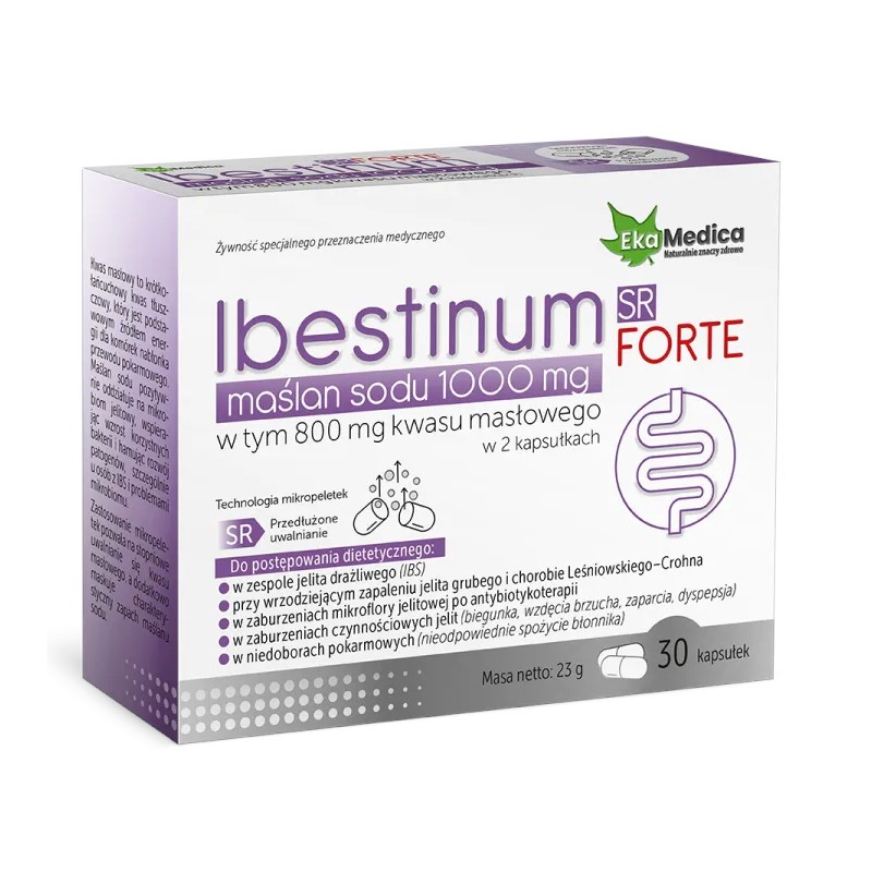 Ibestinum FORTE SR Maślan sodu 1000 mg 30 k