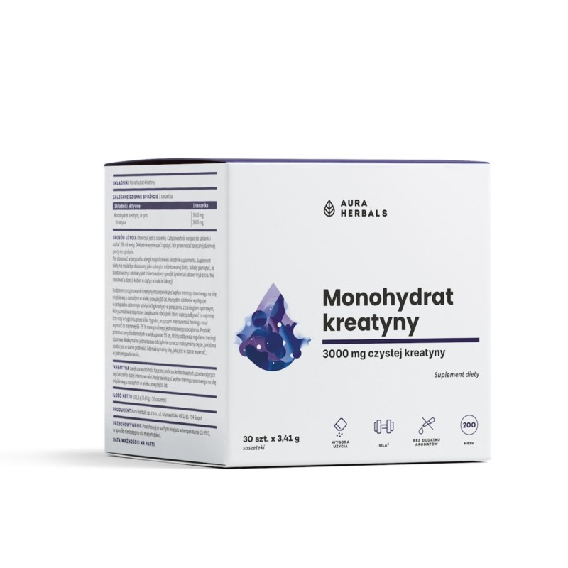 Aura Herbals Kreatyna monohydrat saszetki 30x4,41g