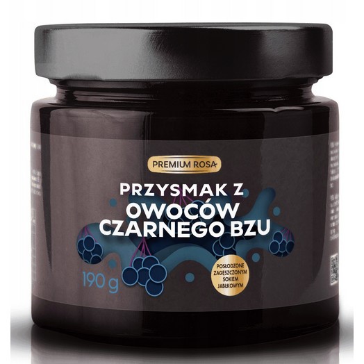 Premium Rosa Przysmak z owoców czarnego bzu 190 g Premium Rosa Przysmak z owoców czarnego bzu 190 g