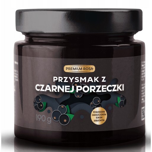 Premium Rosa Przysmak z czarnej porzeczki 190 g Premium Rosa Przysmak z czarnej porzeczki 190 g