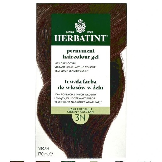 Herbatint Farba w żelu 3N Ciemny Kasztan 170 ml Herbatint Farba w żelu 3N Ciemny Kasztan 170 ml