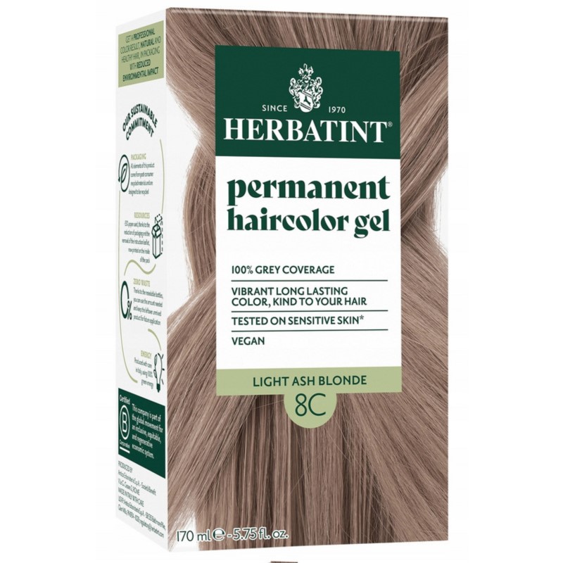 Herbatint Farba 8C Jasny Popielaty Blond 150 ml
