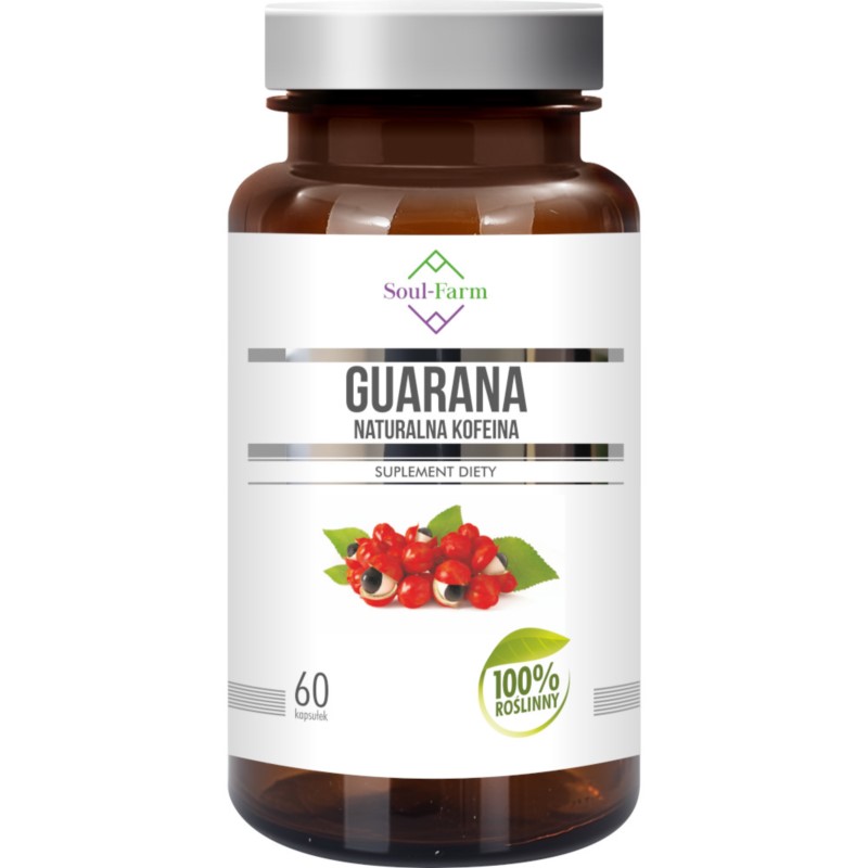 Soul Farm Premium Guarana Ekstrakt 500 mg 60 k Soul Farm Premium Guarana Ekstrakt 500 mg 60 k