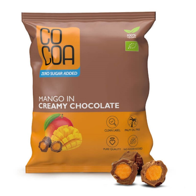 Cocoa Mango w surowej czekoladzie 55% BIO 70g Cocoa Mango w surowej czekoladzie 55% BIO 70g